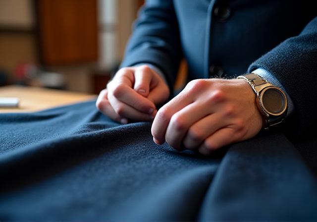 Artigiano al lavoro su un cappotto invernale a Roma